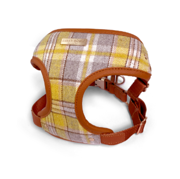 拼接胸背黄色格纹